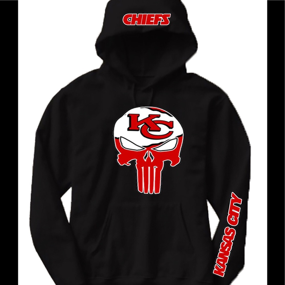 Kansas City KC ‘Chiefs’ Black Hoodie For Fans